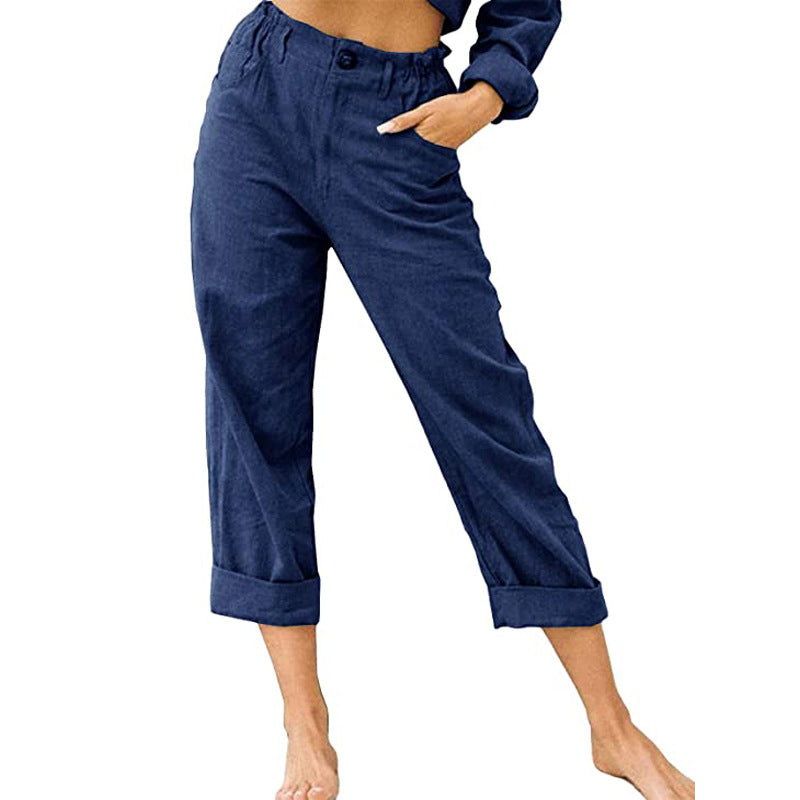 Waist Pants Loose Casual Trousers