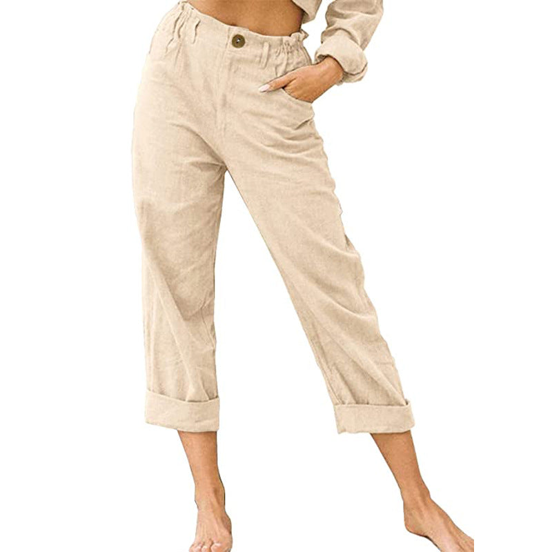 Waist Pants Loose Casual Trousers